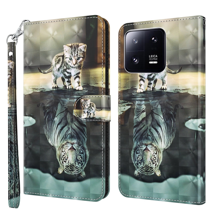 3D Painting Pattern Flip Leather Phone Case, For Xiaomi 13, For Xiaomi 13 Pro, For Xiaomi Redmi Note 12 4G Global, For Xiaomi Redmi Note 12 5G Global / Poco X5 5G