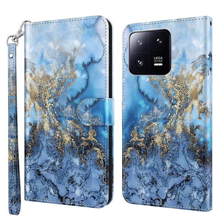 3D Painting Pattern Flip Leather Phone Case, For Xiaomi 13, For Xiaomi 13 Pro, For Xiaomi Redmi Note 12 4G Global, For Xiaomi Redmi Note 12 5G Global / Poco X5 5G