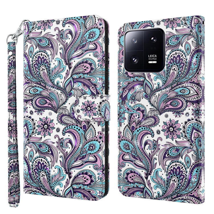 3D Painting Pattern Flip Leather Phone Case, For Xiaomi 13, For Xiaomi 13 Pro, For Xiaomi Redmi Note 12 4G Global, For Xiaomi Redmi Note 12 5G Global / Poco X5 5G