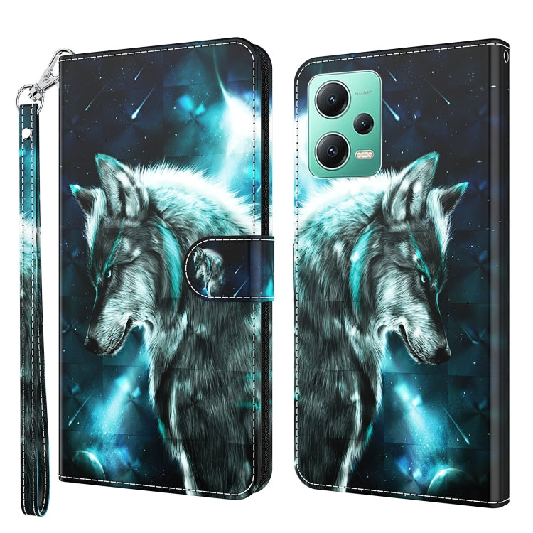 3D Painting Pattern Flip Leather Phone Case, For Xiaomi 13, For Xiaomi 13 Pro, For Xiaomi Redmi Note 12 4G Global, For Xiaomi Redmi Note 12 5G Global / Poco X5 5G