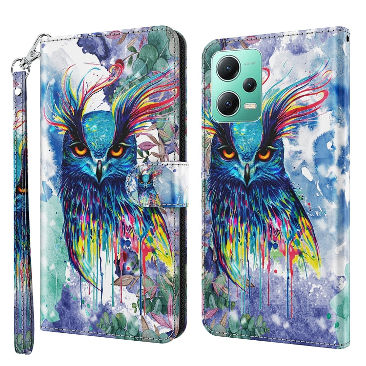 3D Painting Pattern Flip Leather Phone Case, For Xiaomi 13, For Xiaomi 13 Pro, For Xiaomi Redmi Note 12 4G Global, For Xiaomi Redmi Note 12 5G Global / Poco X5 5G