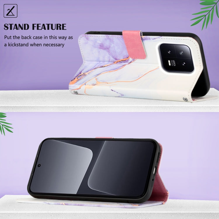 PT003 Marble Pattern Flip Leather Phone Case, For Xiaomi 13, For Xiaomi 13 Lite 5G, For Xiaomi 13 Pro, For Xiaomi Poco X5 Pro 5G