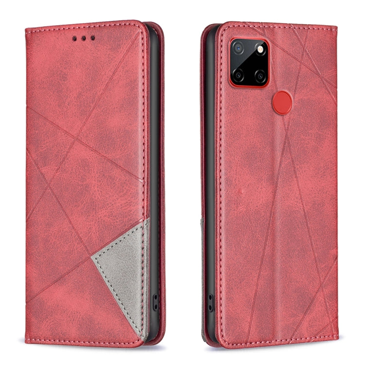 Rhombus Texture Magnetic Leather Phone Case, For Nokia C12, For Nokia C22, For Nokia C32, For Realme C33, For Motorola Edge 40 Pro 5G / Moto X40 /X40 Pro