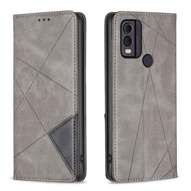 Rhombus Texture Magnetic Leather Phone Case, For Nokia C12, For Nokia C22, For Nokia C32, For Realme C33, For Motorola Edge 40 Pro 5G / Moto X40 /X40 Pro