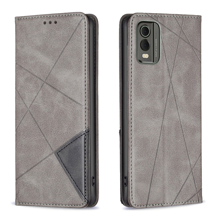 Rhombus Texture Magnetic Leather Phone Case, For Nokia C12, For Nokia C22, For Nokia C32, For Realme C33, For Motorola Edge 40 Pro 5G / Moto X40 /X40 Pro