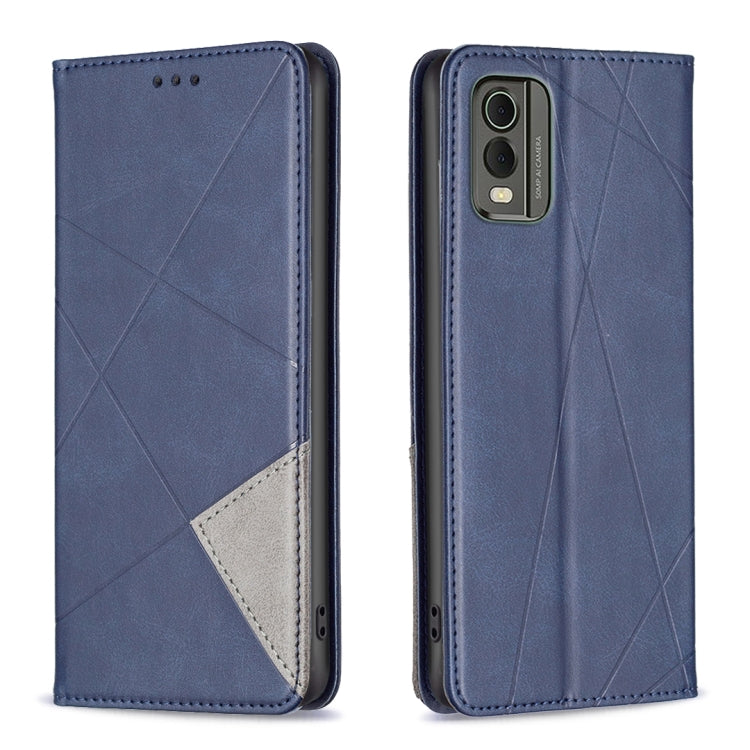 Rhombus Texture Magnetic Leather Phone Case, For Nokia C12, For Nokia C22, For Nokia C32, For Realme C33, For Motorola Edge 40 Pro 5G / Moto X40 /X40 Pro
