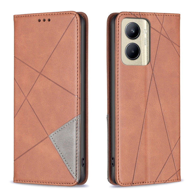 Rhombus Texture Magnetic Leather Phone Case, For Nokia C12, For Nokia C22, For Nokia C32, For Realme C33, For Motorola Edge 40 Pro 5G / Moto X40 /X40 Pro