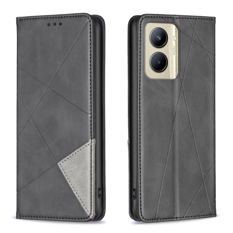 Rhombus Texture Magnetic Leather Phone Case, For Nokia C12, For Nokia C22, For Nokia C32, For Realme C33, For Motorola Edge 40 Pro 5G / Moto X40 /X40 Pro