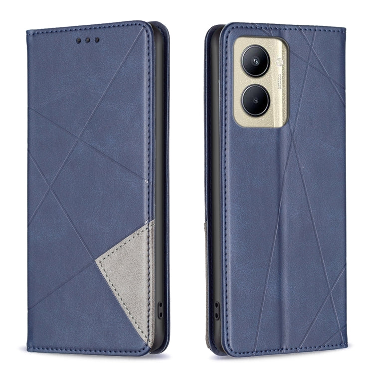 Rhombus Texture Magnetic Leather Phone Case, For Nokia C12, For Nokia C22, For Nokia C32, For Realme C33, For Motorola Edge 40 Pro 5G / Moto X40 /X40 Pro