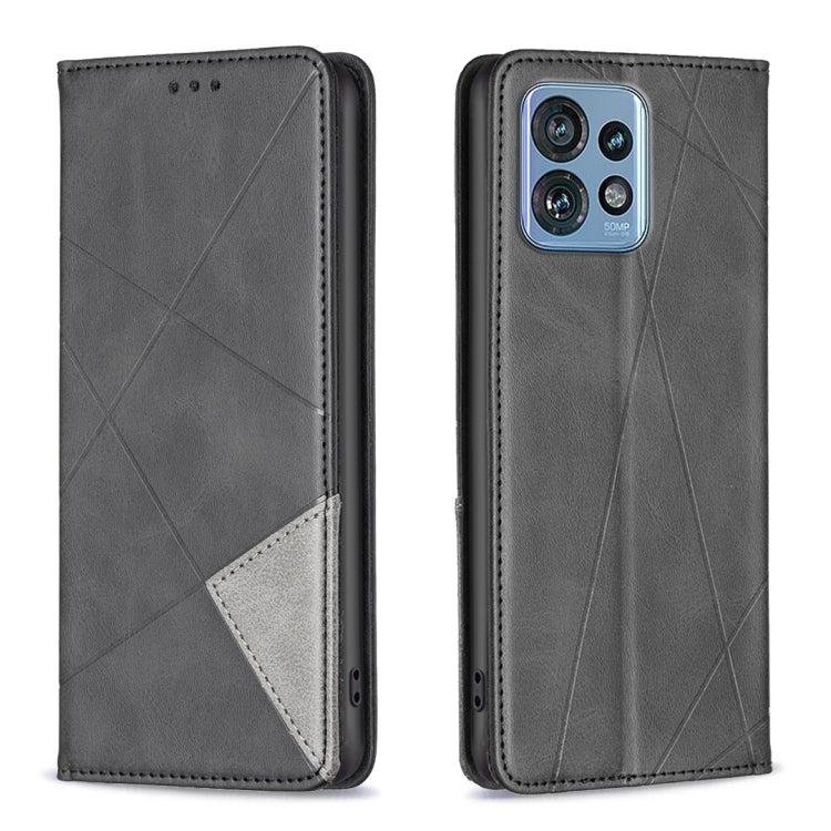 Rhombus Texture Magnetic Leather Phone Case, For Nokia C12, For Nokia C22, For Nokia C32, For Realme C33, For Motorola Edge 40 Pro 5G / Moto X40 /X40 Pro