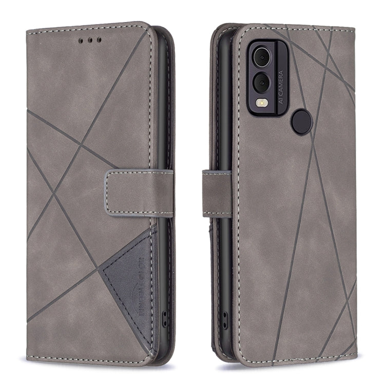 Magnetic Buckle Rhombus Texture Leather Phone Case, For Nokia C12, For Nokia C22, For Nokia C32, For Realme C33, For Motorola Edge 40 Pro 5G / Moto X40