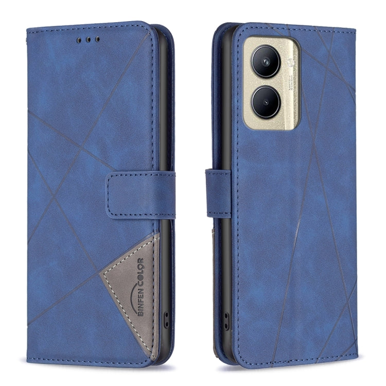 Magnetic Buckle Rhombus Texture Leather Phone Case, For Nokia C12, For Nokia C22, For Nokia C32, For Realme C33, For Motorola Edge 40 Pro 5G / Moto X40