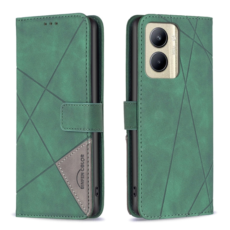 Magnetic Buckle Rhombus Texture Leather Phone Case, For Nokia C12, For Nokia C22, For Nokia C32, For Realme C33, For Motorola Edge 40 Pro 5G / Moto X40