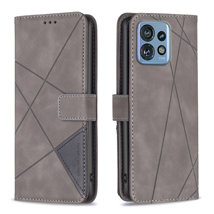 Magnetic Buckle Rhombus Texture Leather Phone Case, For Nokia C12, For Nokia C22, For Nokia C32, For Realme C33, For Motorola Edge 40 Pro 5G / Moto X40