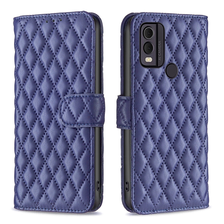 Diamond Lattice Wallet Flip Leather Phone Case, For Nokia C12, For Nokia C22, For Nokia C32, For Realme C33, For Motorola Edge 40 Pro 5G / Moto X40