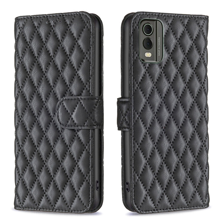 Diamond Lattice Wallet Flip Leather Phone Case, For Nokia C12, For Nokia C22, For Nokia C32, For Realme C33, For Motorola Edge 40 Pro 5G / Moto X40