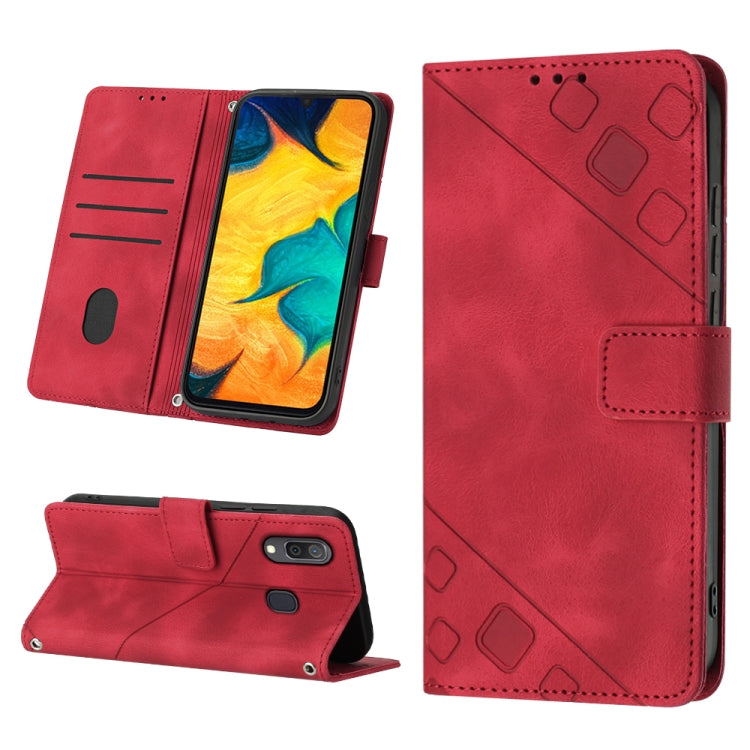 Skin-feel Embossed Leather Phone Case, For Samsung Galaxy A30 / A20 / M10s, For Samsung Galaxy A50 / A30s / A50s, For Samsung Galaxy A51 5G / A51 JP Version, For Samsung Galaxy A51 / M40s, For Samsung Galaxy F62 / M62, For Samsung Galaxy M13 Global    ...