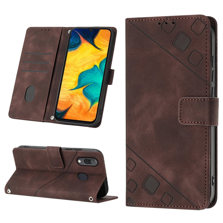 Skin-feel Embossed Leather Phone Case, For Samsung Galaxy A30 / A20 / M10s, For Samsung Galaxy A50 / A30s / A50s, For Samsung Galaxy A51 5G / A51 JP Version, For Samsung Galaxy A51 / M40s, For Samsung Galaxy F62 / M62, For Samsung Galaxy M13 Global    ...