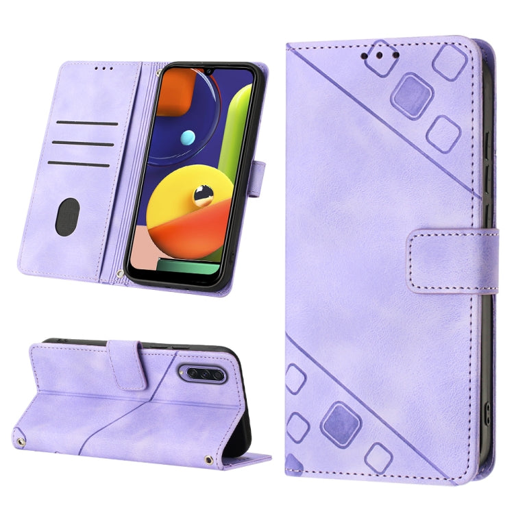 Skin-feel Embossed Leather Phone Case, For Samsung Galaxy A30 / A20 / M10s, For Samsung Galaxy A50 / A30s / A50s, For Samsung Galaxy A51 5G / A51 JP Version, For Samsung Galaxy A51 / M40s, For Samsung Galaxy F62 / M62, For Samsung Galaxy M13 Global    ...