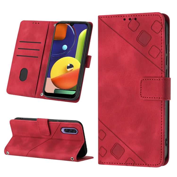 Skin-feel Embossed Leather Phone Case, For Samsung Galaxy A30 / A20 / M10s, For Samsung Galaxy A50 / A30s / A50s, For Samsung Galaxy A51 5G / A51 JP Version, For Samsung Galaxy A51 / M40s, For Samsung Galaxy F62 / M62, For Samsung Galaxy M13 Global    ...