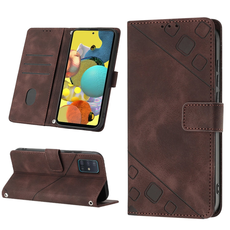 Skin-feel Embossed Leather Phone Case, For Samsung Galaxy A30 / A20 / M10s, For Samsung Galaxy A50 / A30s / A50s, For Samsung Galaxy A51 5G / A51 JP Version, For Samsung Galaxy A51 / M40s, For Samsung Galaxy F62 / M62, For Samsung Galaxy M13 Global    ...