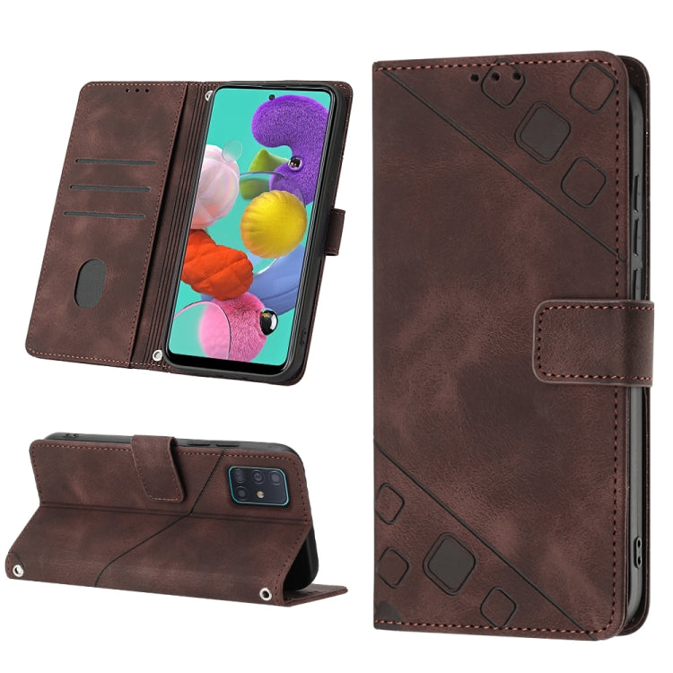 Skin-feel Embossed Leather Phone Case, For Samsung Galaxy A30 / A20 / M10s, For Samsung Galaxy A50 / A30s / A50s, For Samsung Galaxy A51 5G / A51 JP Version, For Samsung Galaxy A51 / M40s, For Samsung Galaxy F62 / M62, For Samsung Galaxy M13 Global    ...