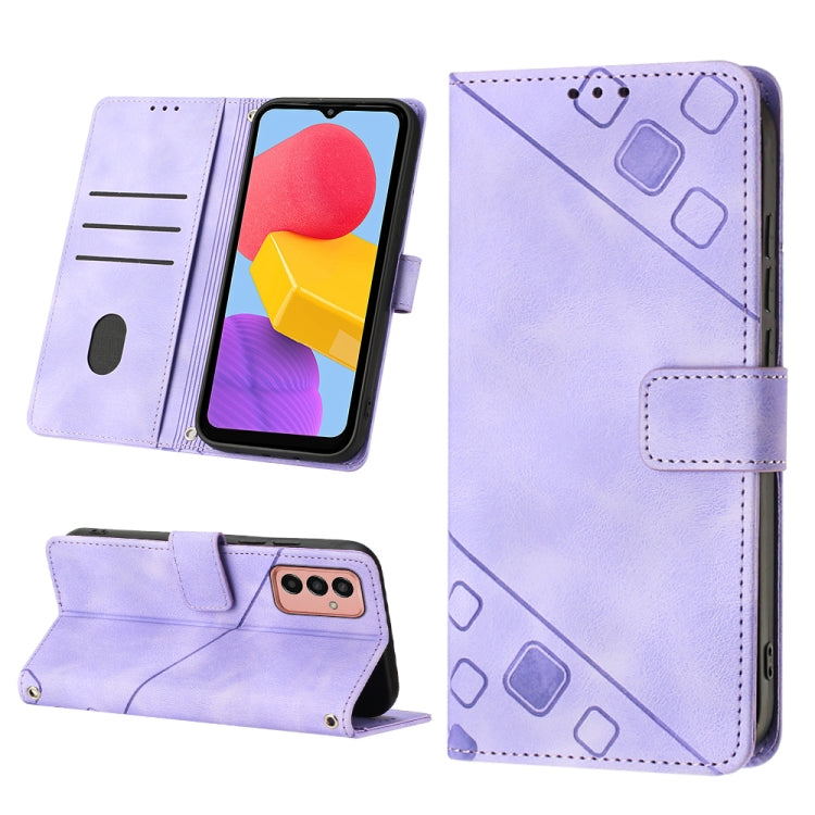 Skin-feel Embossed Leather Phone Case, For Samsung Galaxy A30 / A20 / M10s, For Samsung Galaxy A50 / A30s / A50s, For Samsung Galaxy A51 5G / A51 JP Version, For Samsung Galaxy A51 / M40s, For Samsung Galaxy F62 / M62, For Samsung Galaxy M13 Global    ...