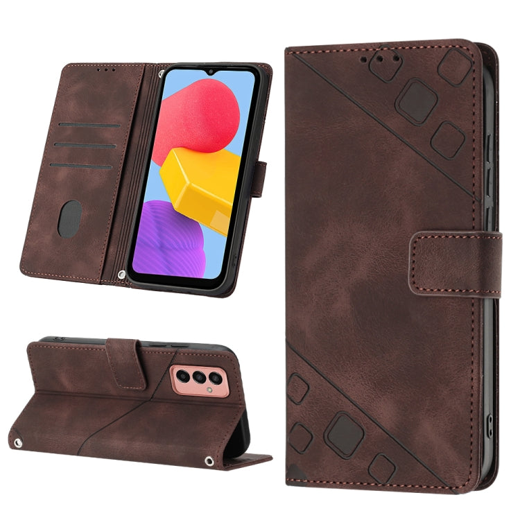 Skin-feel Embossed Leather Phone Case, For Samsung Galaxy A30 / A20 / M10s, For Samsung Galaxy A50 / A30s / A50s, For Samsung Galaxy A51 5G / A51 JP Version, For Samsung Galaxy A51 / M40s, For Samsung Galaxy F62 / M62, For Samsung Galaxy M13 Global    ...