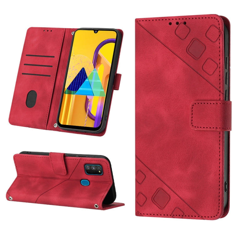 Skin-feel Embossed Leather Phone Case, For Samsung Galaxy A30 / A20 / M10s, For Samsung Galaxy A50 / A30s / A50s, For Samsung Galaxy A51 5G / A51 JP Version, For Samsung Galaxy A51 / M40s, For Samsung Galaxy F62 / M62, For Samsung Galaxy M13 Global    ...