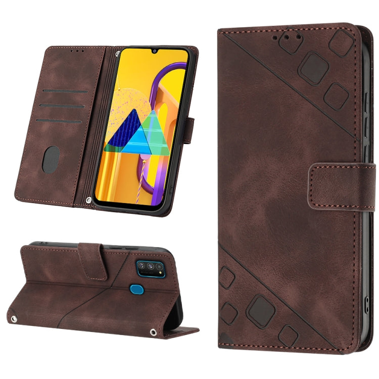 Skin-feel Embossed Leather Phone Case, For Samsung Galaxy A30 / A20 / M10s, For Samsung Galaxy A50 / A30s / A50s, For Samsung Galaxy A51 5G / A51 JP Version, For Samsung Galaxy A51 / M40s, For Samsung Galaxy F62 / M62, For Samsung Galaxy M13 Global    ...