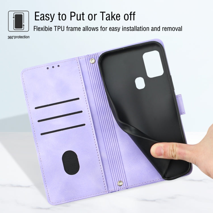 Skin-feel Embossed Leather Phone Case, For Samsung Galaxy M31 / F41 / M21s, For Samsung Galaxy M31s, For Samsung Galaxy M33 5G Global, For Samsung Galaxy M51, For Samsung Galaxy M52 5G, For Samsung Galaxy M53 5G, For Samsung Galaxy S20                 ...