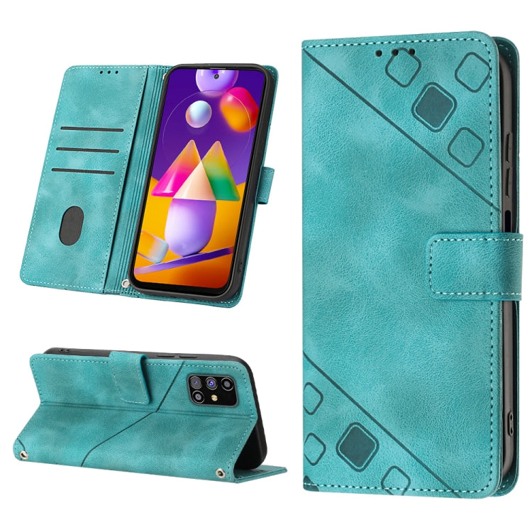 Skin-feel Embossed Leather Phone Case, For Samsung Galaxy M31 / F41 / M21s, For Samsung Galaxy M31s, For Samsung Galaxy M33 5G Global, For Samsung Galaxy M51, For Samsung Galaxy M52 5G, For Samsung Galaxy M53 5G, For Samsung Galaxy S20                 ...