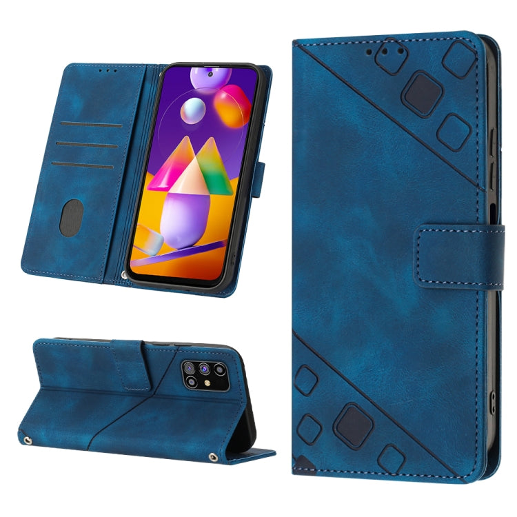 Skin-feel Embossed Leather Phone Case, For Samsung Galaxy M31 / F41 / M21s, For Samsung Galaxy M31s, For Samsung Galaxy M33 5G Global, For Samsung Galaxy M51, For Samsung Galaxy M52 5G, For Samsung Galaxy M53 5G, For Samsung Galaxy S20                 ...
