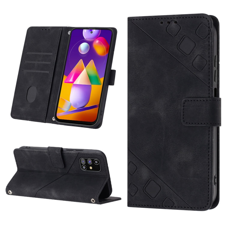 Skin-feel Embossed Leather Phone Case, For Samsung Galaxy M31 / F41 / M21s, For Samsung Galaxy M31s, For Samsung Galaxy M33 5G Global, For Samsung Galaxy M51, For Samsung Galaxy M52 5G, For Samsung Galaxy M53 5G, For Samsung Galaxy S20                 ...