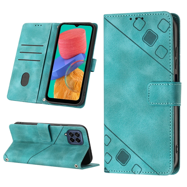 Skin-feel Embossed Leather Phone Case, For Samsung Galaxy M31 / F41 / M21s, For Samsung Galaxy M31s, For Samsung Galaxy M33 5G Global, For Samsung Galaxy M51, For Samsung Galaxy M52 5G, For Samsung Galaxy M53 5G, For Samsung Galaxy S20                 ...