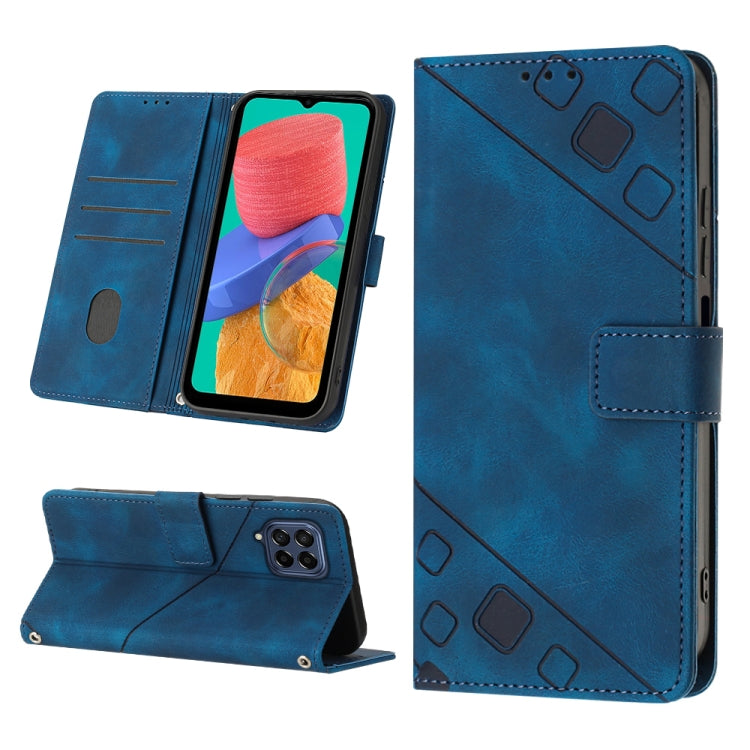 Skin-feel Embossed Leather Phone Case, For Samsung Galaxy M31 / F41 / M21s, For Samsung Galaxy M31s, For Samsung Galaxy M33 5G Global, For Samsung Galaxy M51, For Samsung Galaxy M52 5G, For Samsung Galaxy M53 5G, For Samsung Galaxy S20                 ...