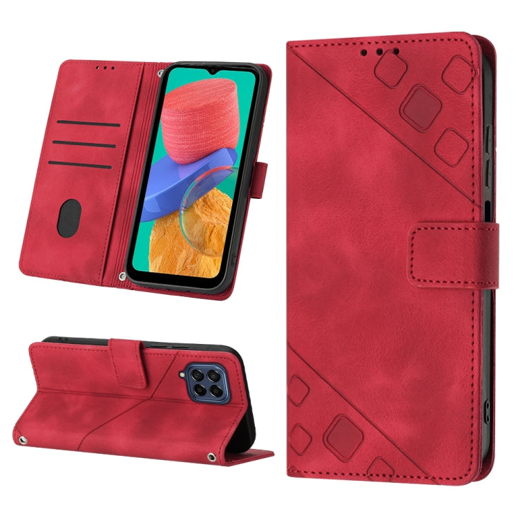 Skin-feel Embossed Leather Phone Case, For Samsung Galaxy M31 / F41 / M21s, For Samsung Galaxy M31s, For Samsung Galaxy M33 5G Global, For Samsung Galaxy M51, For Samsung Galaxy M52 5G, For Samsung Galaxy M53 5G, For Samsung Galaxy S20                 ...