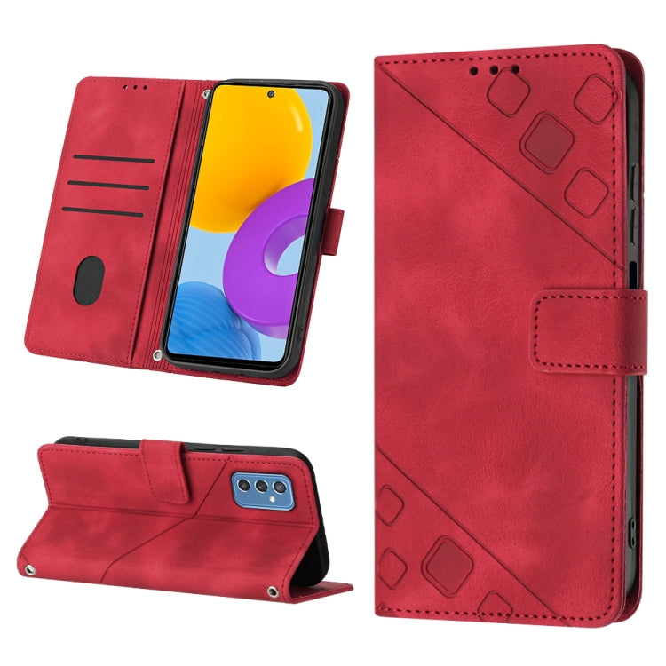 Skin-feel Embossed Leather Phone Case, For Samsung Galaxy M31 / F41 / M21s, For Samsung Galaxy M31s, For Samsung Galaxy M33 5G Global, For Samsung Galaxy M51, For Samsung Galaxy M52 5G, For Samsung Galaxy M53 5G, For Samsung Galaxy S20                 ...