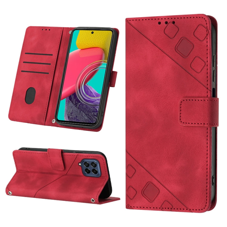 Skin-feel Embossed Leather Phone Case, For Samsung Galaxy M31 / F41 / M21s, For Samsung Galaxy M31s, For Samsung Galaxy M33 5G Global, For Samsung Galaxy M51, For Samsung Galaxy M52 5G, For Samsung Galaxy M53 5G, For Samsung Galaxy S20                 ...