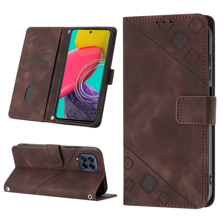 Skin-feel Embossed Leather Phone Case, For Samsung Galaxy M31 / F41 / M21s, For Samsung Galaxy M31s, For Samsung Galaxy M33 5G Global, For Samsung Galaxy M51, For Samsung Galaxy M52 5G, For Samsung Galaxy M53 5G, For Samsung Galaxy S20                 ...
