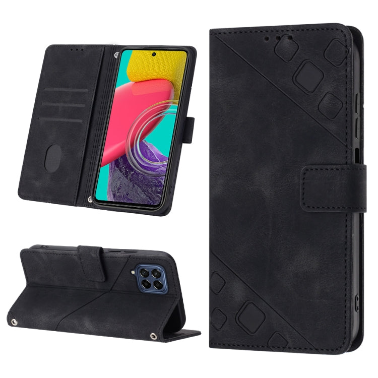 Skin-feel Embossed Leather Phone Case, For Samsung Galaxy M31 / F41 / M21s, For Samsung Galaxy M31s, For Samsung Galaxy M33 5G Global, For Samsung Galaxy M51, For Samsung Galaxy M52 5G, For Samsung Galaxy M53 5G, For Samsung Galaxy S20                 ...
