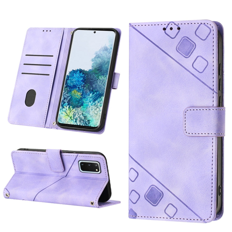 Skin-feel Embossed Leather Phone Case, For Samsung Galaxy M31 / F41 / M21s, For Samsung Galaxy M31s, For Samsung Galaxy M33 5G Global, For Samsung Galaxy M51, For Samsung Galaxy M52 5G, For Samsung Galaxy M53 5G, For Samsung Galaxy S20                 ...