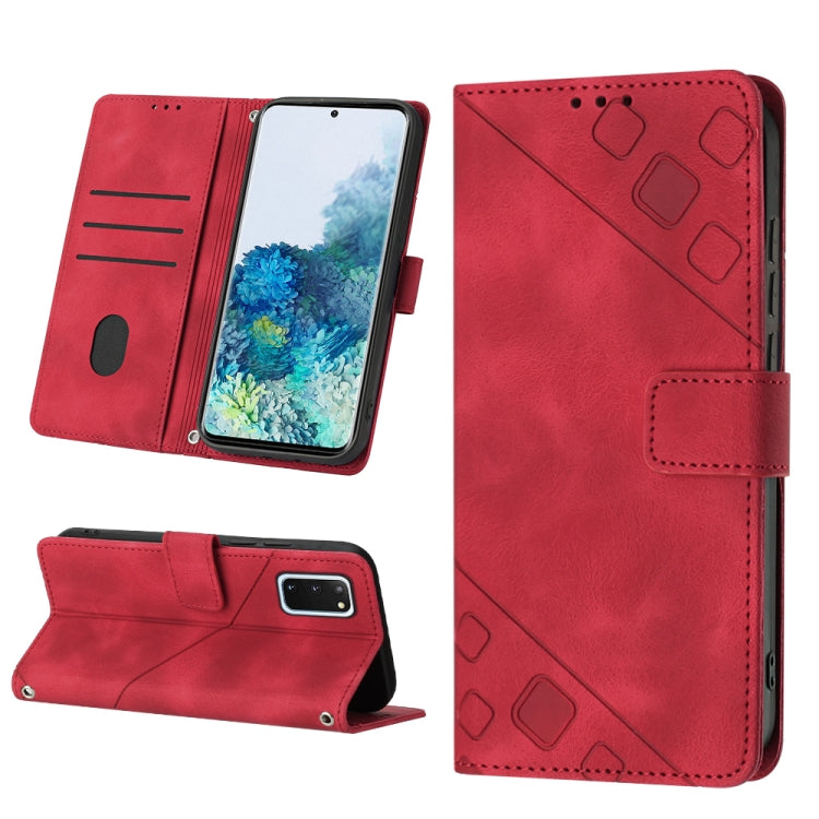 Skin-feel Embossed Leather Phone Case, For Samsung Galaxy M31 / F41 / M21s, For Samsung Galaxy M31s, For Samsung Galaxy M33 5G Global, For Samsung Galaxy M51, For Samsung Galaxy M52 5G, For Samsung Galaxy M53 5G, For Samsung Galaxy S20                 ...