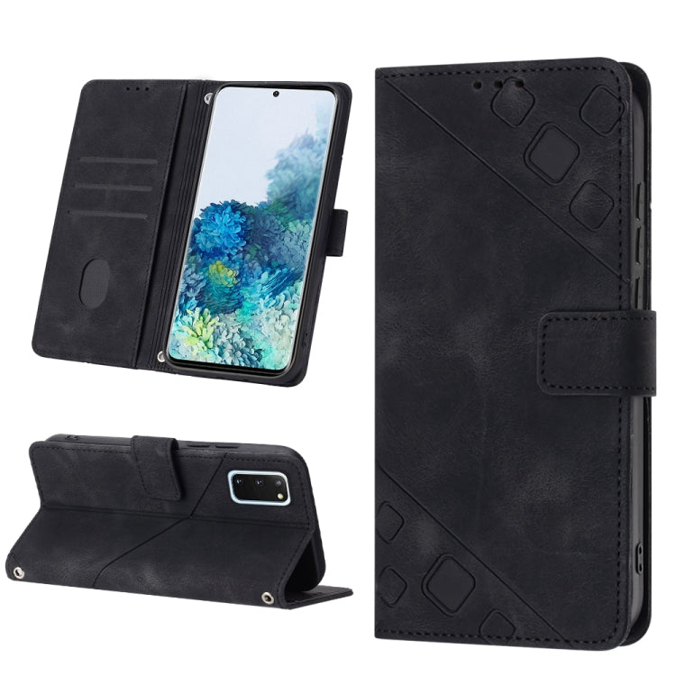 Skin-feel Embossed Leather Phone Case, For Samsung Galaxy M31 / F41 / M21s, For Samsung Galaxy M31s, For Samsung Galaxy M33 5G Global, For Samsung Galaxy M51, For Samsung Galaxy M52 5G, For Samsung Galaxy M53 5G, For Samsung Galaxy S20                 ...