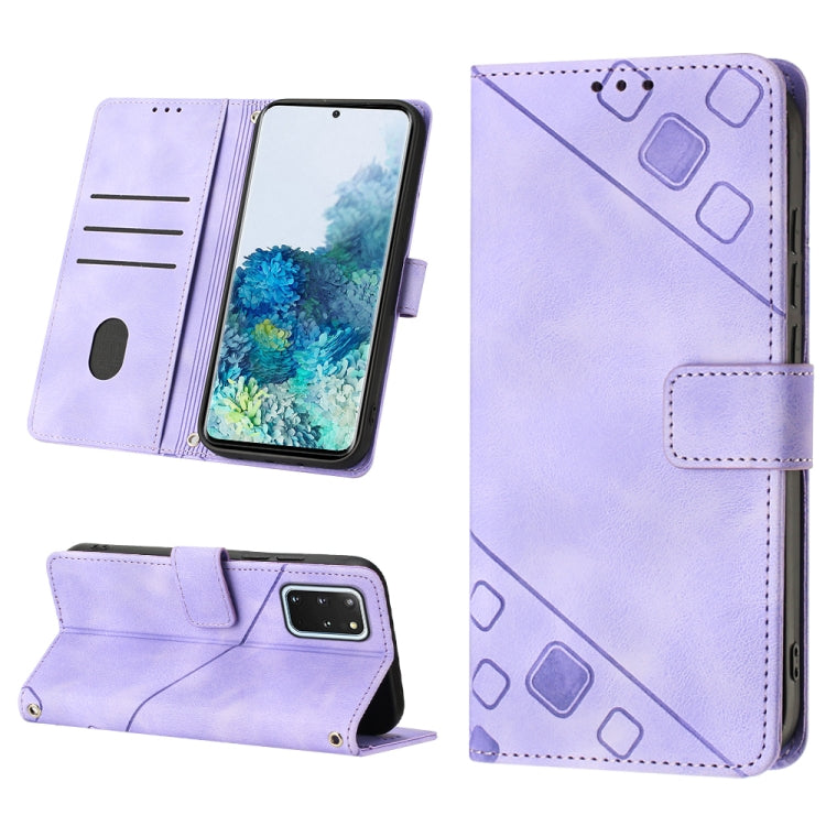 Skin-feel Embossed Leather Phone Case, For Samsung Galaxy M31 / F41 / M21s, For Samsung Galaxy M31s, For Samsung Galaxy M33 5G Global, For Samsung Galaxy M51, For Samsung Galaxy M52 5G, For Samsung Galaxy M53 5G, For Samsung Galaxy S20                 ...