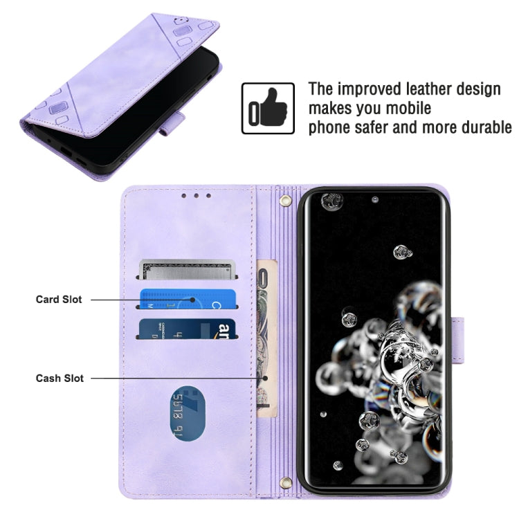 Skin-feel Embossed Leather Phone Case, For Samsung Galaxy S20 Ultra, For Samsung Galaxy Xcover6 Pro