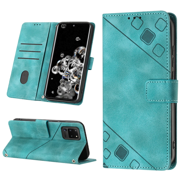 Skin-feel Embossed Leather Phone Case, For Samsung Galaxy S20 Ultra, For Samsung Galaxy Xcover6 Pro