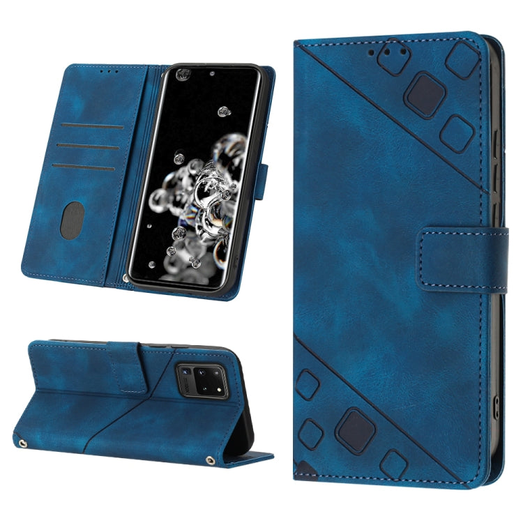 Skin-feel Embossed Leather Phone Case, For Samsung Galaxy S20 Ultra, For Samsung Galaxy Xcover6 Pro