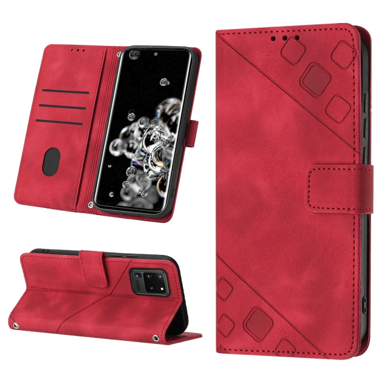Skin-feel Embossed Leather Phone Case, For Samsung Galaxy S20 Ultra, For Samsung Galaxy Xcover6 Pro