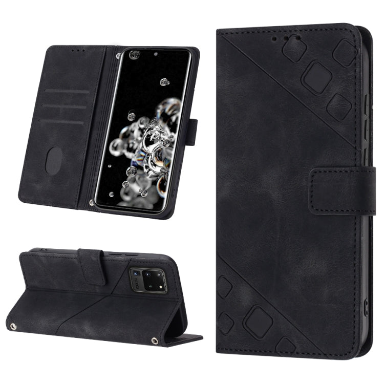 Skin-feel Embossed Leather Phone Case, For Samsung Galaxy S20 Ultra, For Samsung Galaxy Xcover6 Pro